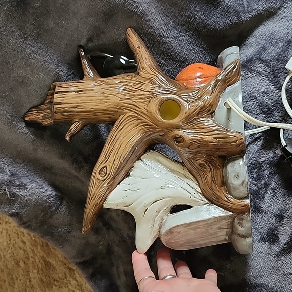 Ceramic hand painted Halloween light up fixture. Halloween decorations - Picture 6 of 9